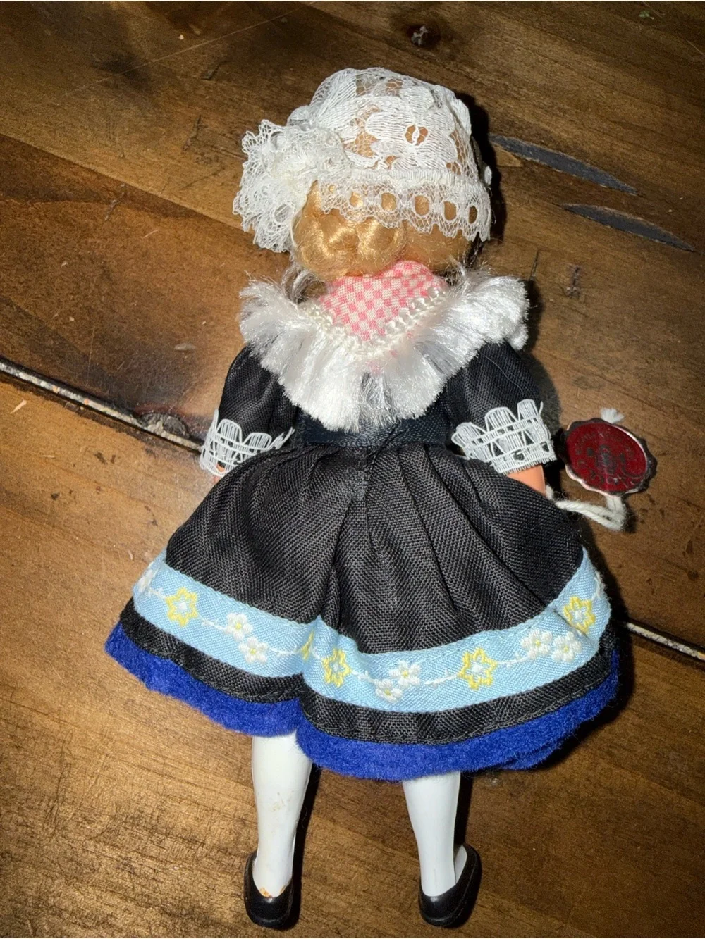 vintage Moll folklore doll, produced in Germany and featuring a traditional cost